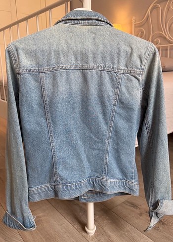 Düğmeli Mavi Kadın Denim Ceket - Görsel 2