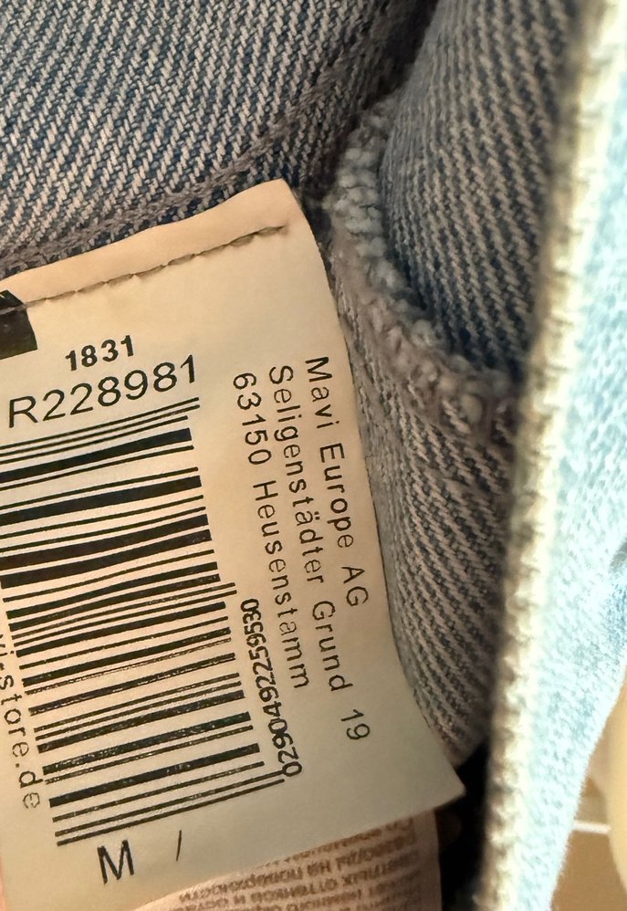 Düğmeli Mavi Kadın Denim Ceket - Görsel 4