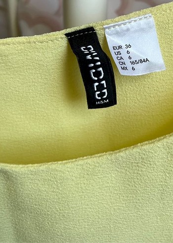 Sarı Mini Askılı Bluz - Görsel 3