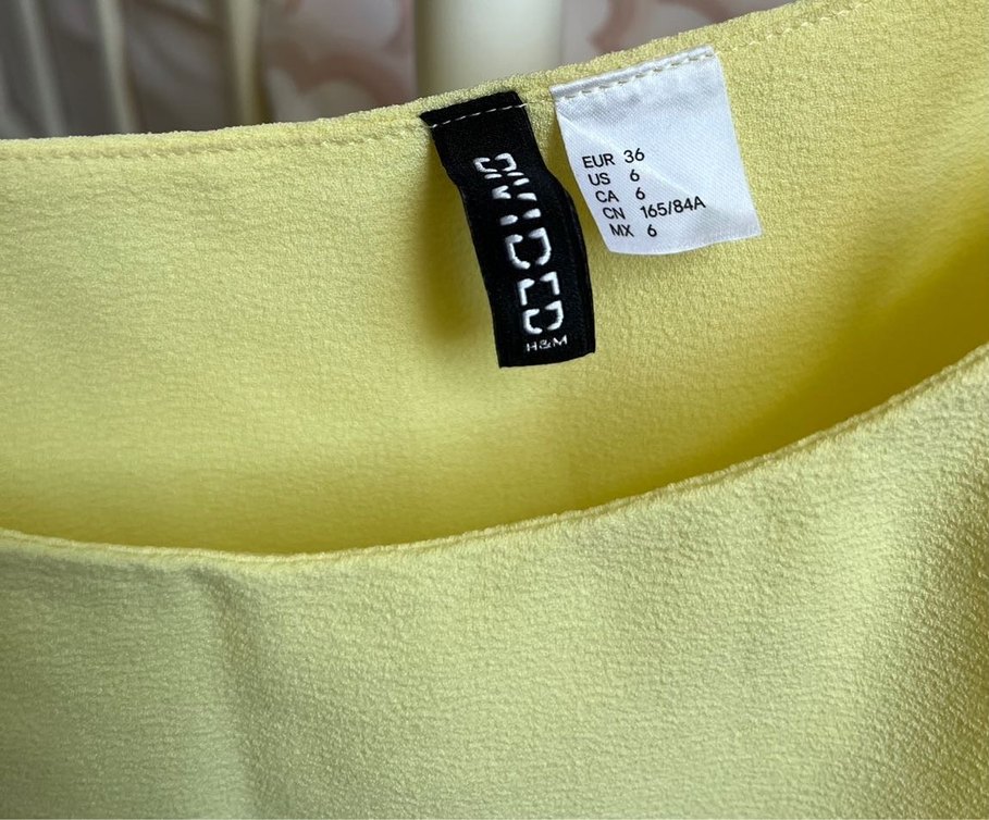 Sarı Mini Askılı Bluz - Görsel 3