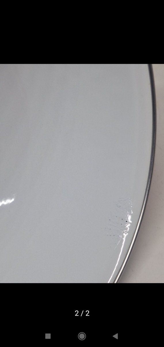 Çiçek Desenli Renkli Emaye Kase gösterdiğim yerde defo gibi - Görsel 2