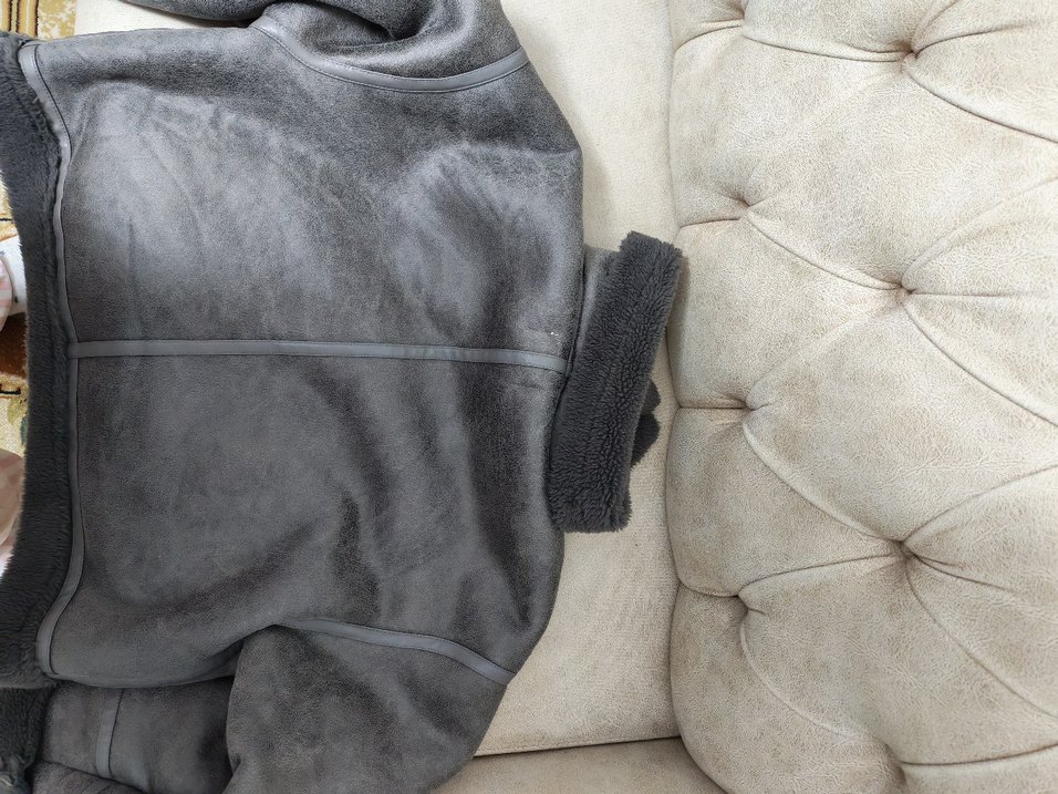 Gri Kürklü Kadın Mont - Görsel 4