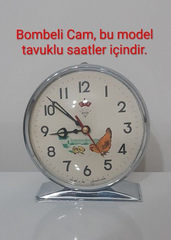Diğer TAVUKLU SAAT İÇİN BOMBELİ CAM