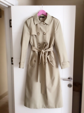 38 Beden ten rengi Renk Kemik rengi trenchcoat