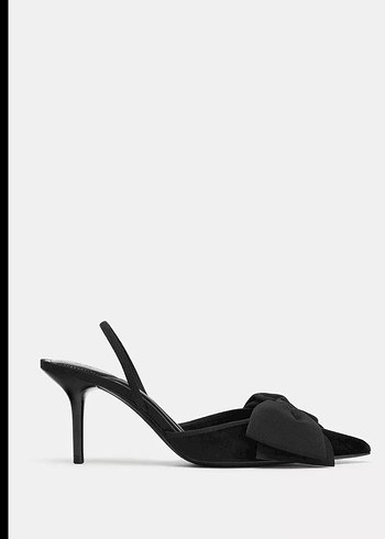 Zara Siyah Fiyonk Detaylı Stiletto - Görsel 3