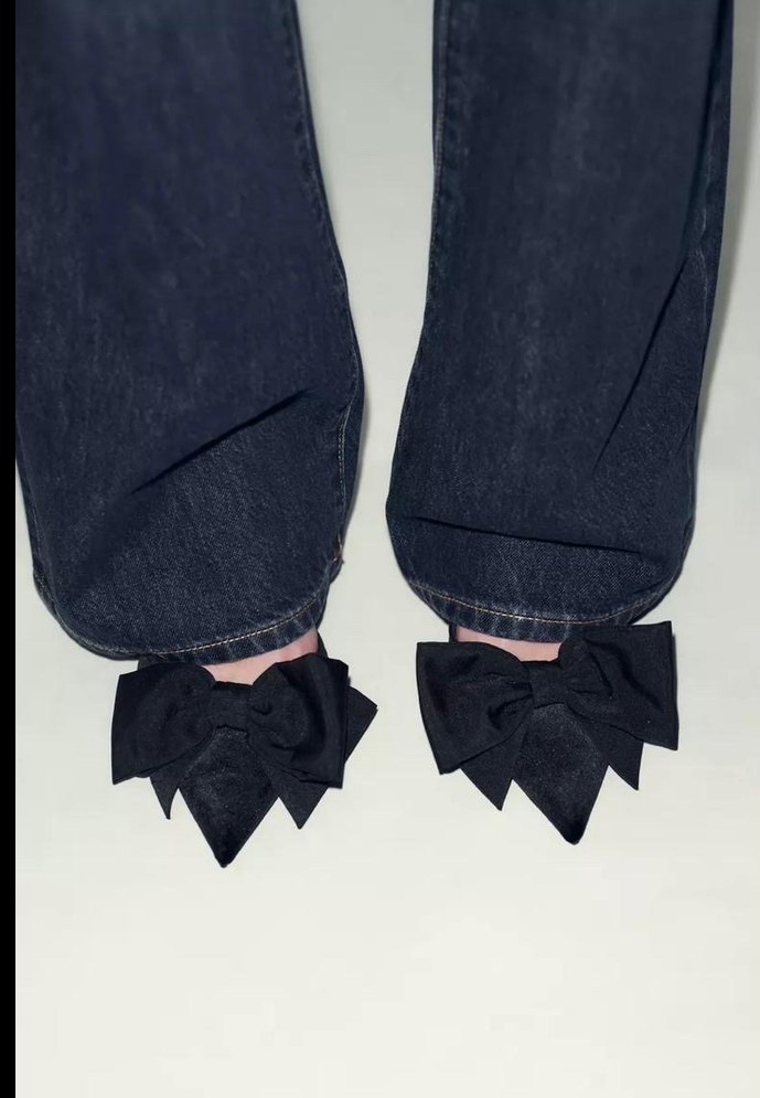 Zara Siyah Fiyonk Detaylı Stiletto - Görsel 2