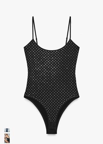 Zara taşlı body - Görsel 2