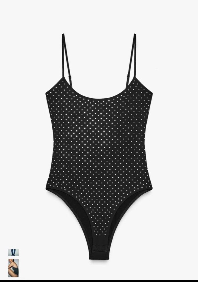 Zara taşlı body - Görsel 2