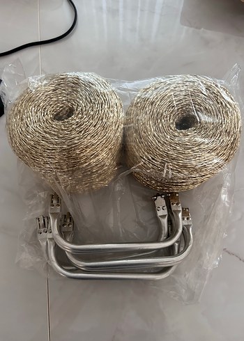 açık gold Metalik kâğıt ip