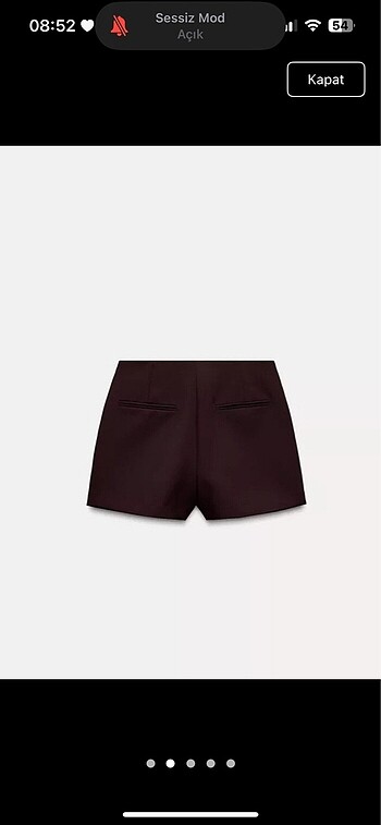 s Beden bordo Renk Zara bordo şort etek