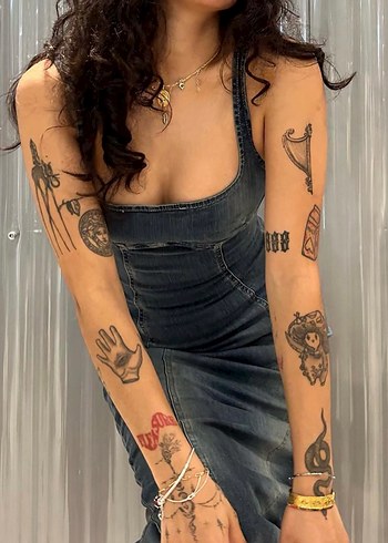 Zara Kot yırtmaçlı elbise