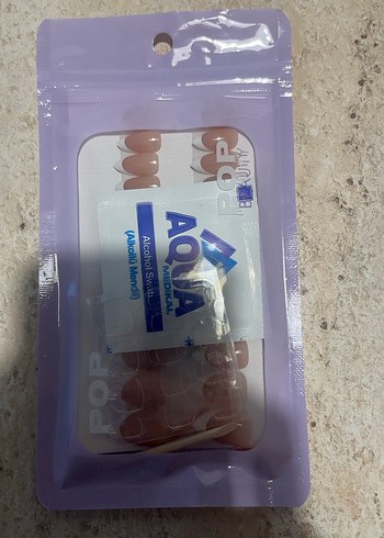 POP Beauty Pembe Takma Tırnak Seti - Görsel 2