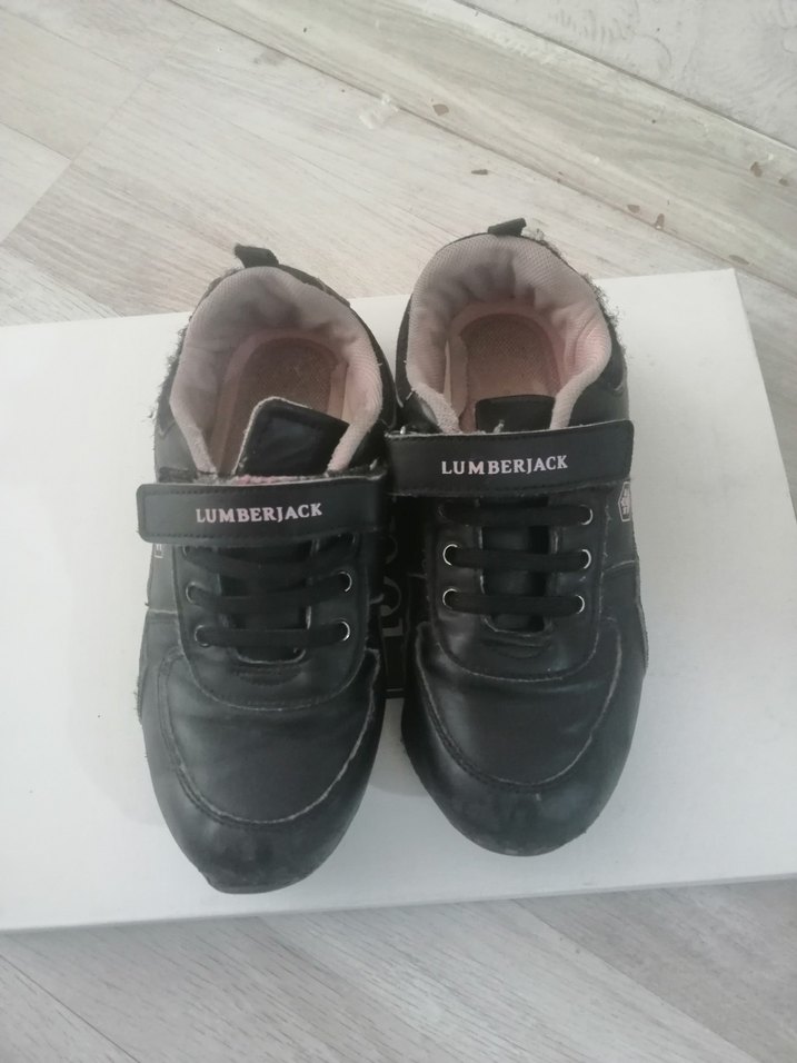 Kız Çocuk Siyah Cırt Cırtlı Spor Ayakkabı - Görsel 5