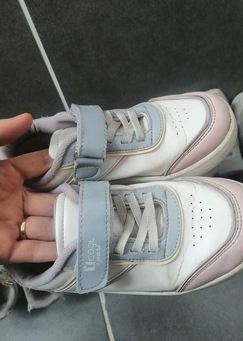 Kız Çocuk Pembe Cırt Cırtlı Sneakers - Görsel 4