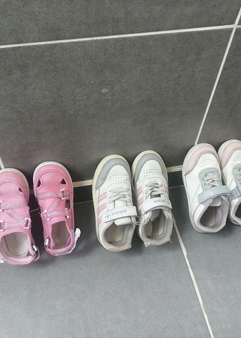 Kız Çocuk Pembe Cırt Cırtlı Sneakers - Görsel 2