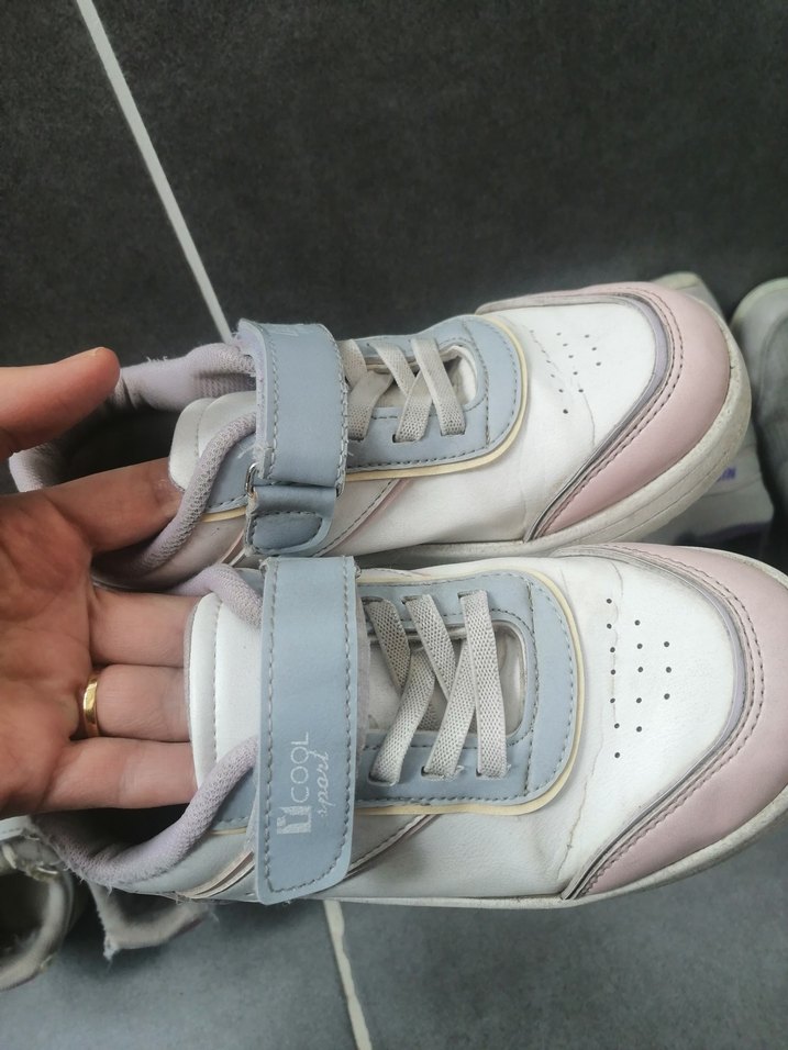 Kız Çocuk Pembe Cırt Cırtlı Sneakers - Görsel 4