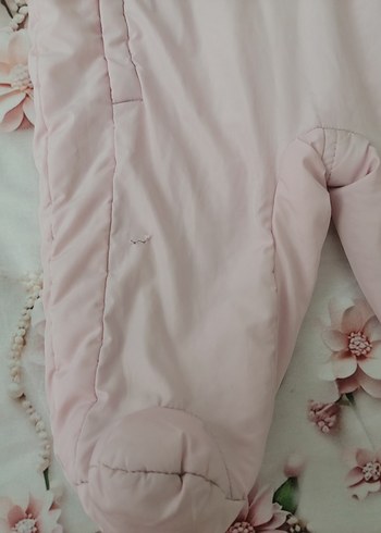 Pembe Kapüşonlu Bebek Kız Tulumu - Görsel 8