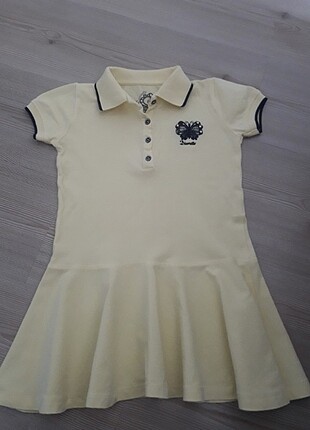 POLO YAKA SARI ELBİSE 