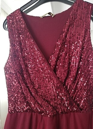 Bordo abiye - Görsel 5