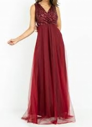 Bordo abiye - Görsel 2