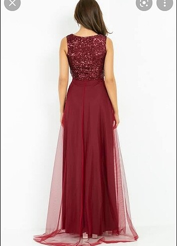 Bordo abiye - Görsel 3