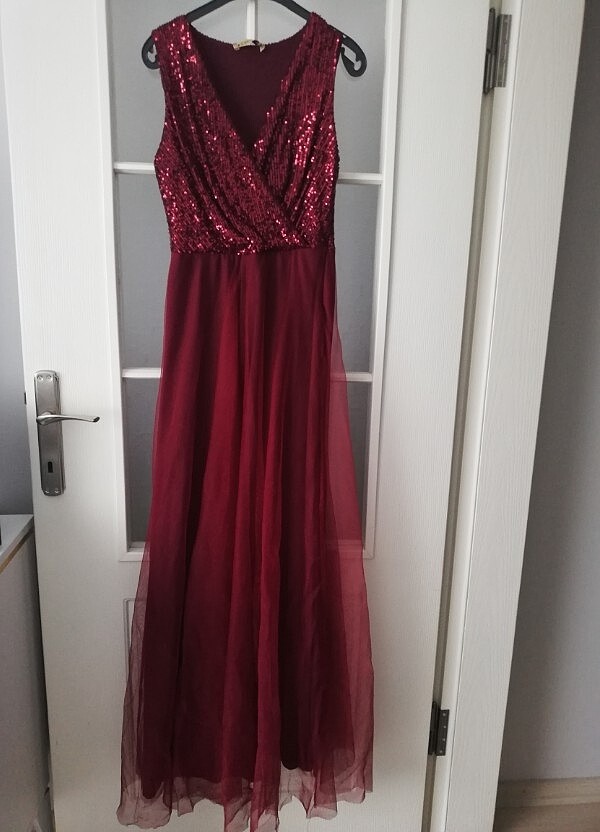 Bordo abiye - Görsel 4