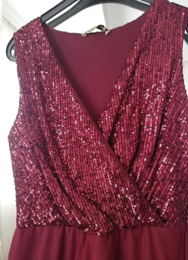 Bordo abiye - Görsel 5