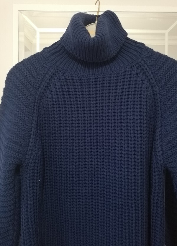 Boğazlı lacivert kazak  - Görsel 3