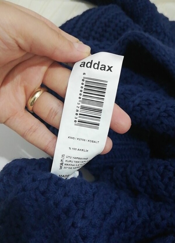 Boğazlı lacivert kazak  - Görsel 4