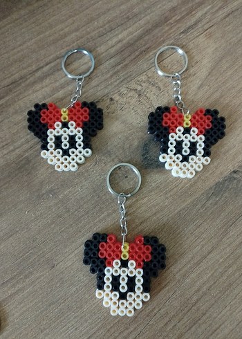 Renkli Boncuklu Turuncu Punk Anahtarlık - Görsel 9