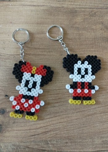 Renkli Boncuklu Turuncu Punk Anahtarlık - Görsel 4