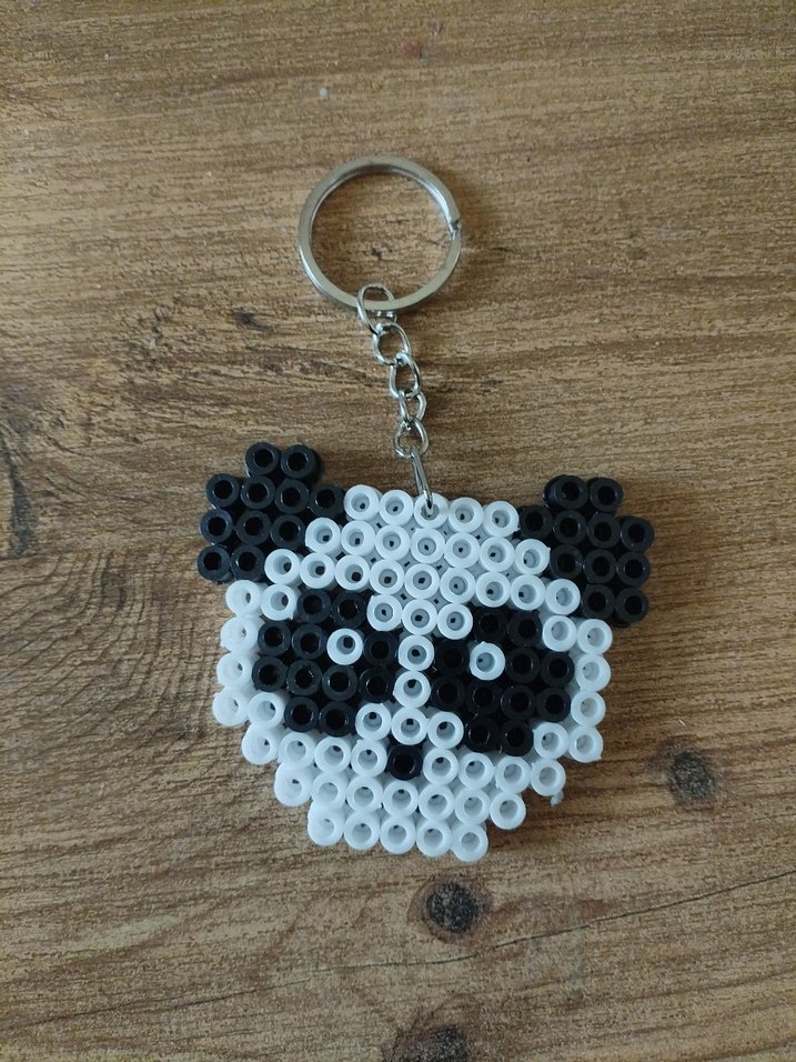 Renkli Boncuklu Turuncu Punk Anahtarlık - Görsel 2