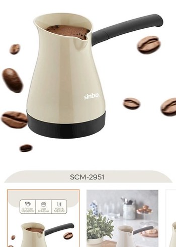 Sinbo SCM-2951 Bej Kahve Makinesi
