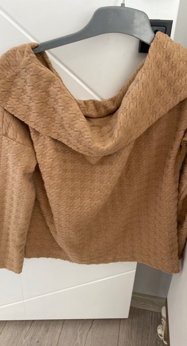 Bej Triko Kadın Sweatshirt - Görsel 3