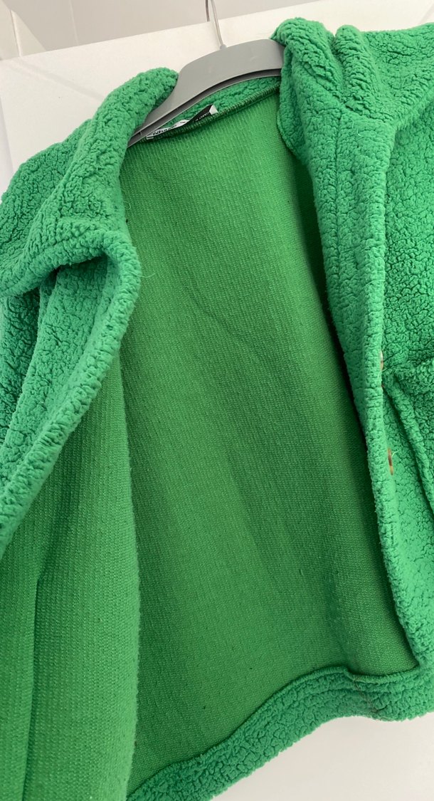 Düğmeli Yeşil Kısa Kadın Ceket - Görsel 4