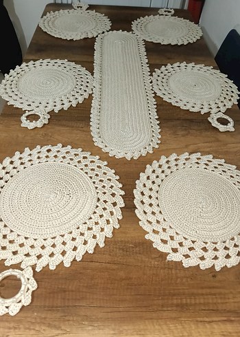 Bohem Örgü Dekoratif Masa Örtüsü - Görsel 2