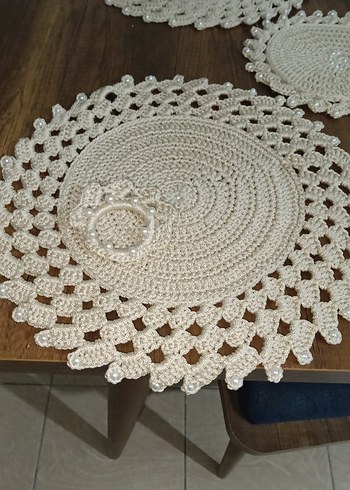 Bohem Örgü Dekoratif Masa Örtüsü - Görsel 3