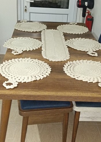 Bohem Örgü Dekoratif Masa Örtüsü - Görsel 4