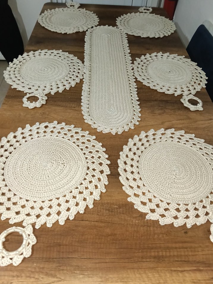 Bohem Örgü Dekoratif Masa Örtüsü - Görsel 2