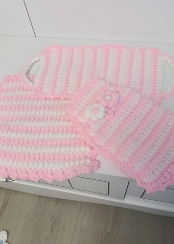 Pembe Örgü banyo lifi - Görsel 2