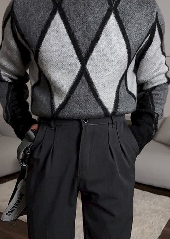 Zara Gri Argyle Kazak