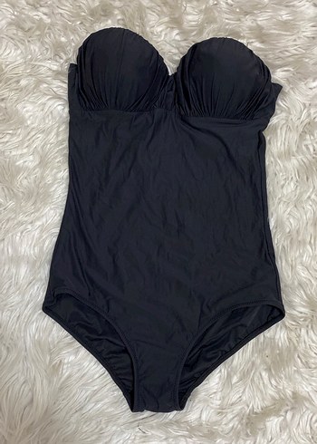 Kadın Siyah Pilili Askılı Mayo - Görsel 2