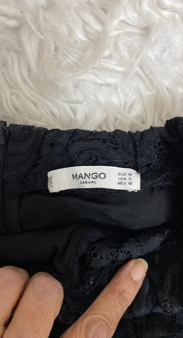 Siyah Dantel Detaylı Mini tulum - Görsel 4