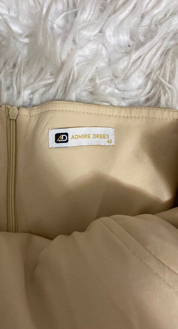 Drapeli Straplez Uzun sten taş işlemeli  Abiye Elbise - Görsel 4