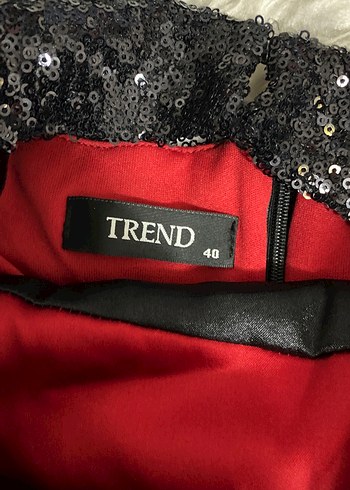 Kırmızı sten  Uzun Abiye Elbise - Görsel 4