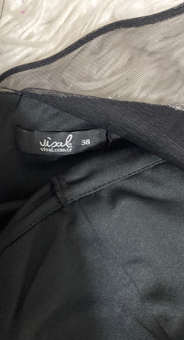 Gri Yılan Desenli Uzun V Yaka Abiye Elbise - Görsel 5