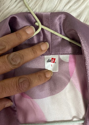 Pembe Batik Desenli Uzun Kadın Sabahlık - Görsel 3