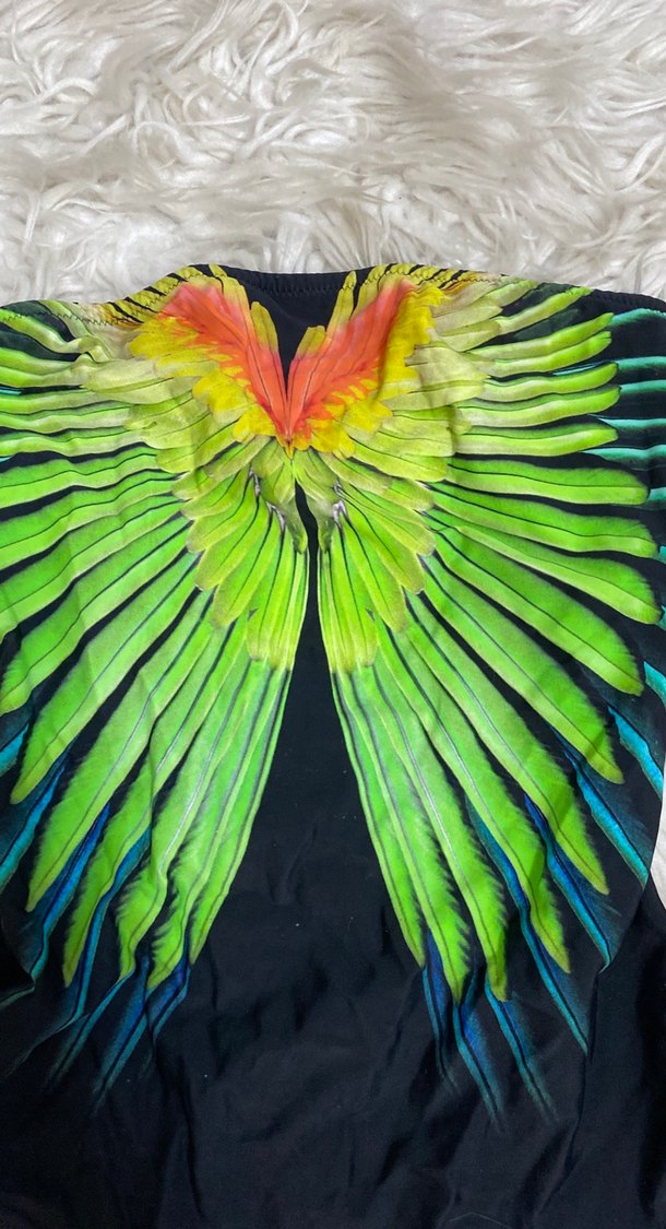 Renkli Kanat Desenli Kadın Mayo - Görsel 2