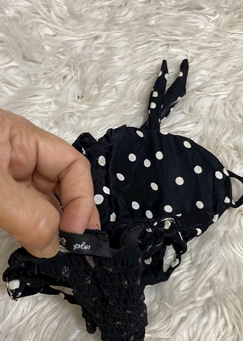 Puantiye Desenli sten Mini Büstiyer - Görsel 5