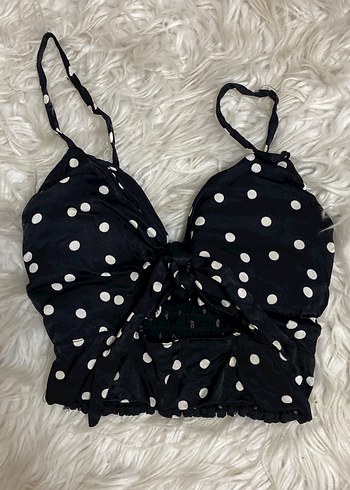 Puantiye Desenli sten Mini Büstiyer - Görsel 2